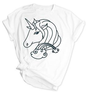Washable Coloring Tee with Markers - Unicorn